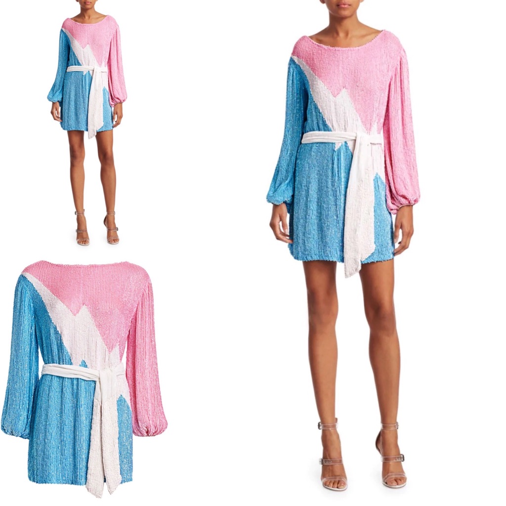 [Retrofte] Grace Sequin Colorblock Mini Dress